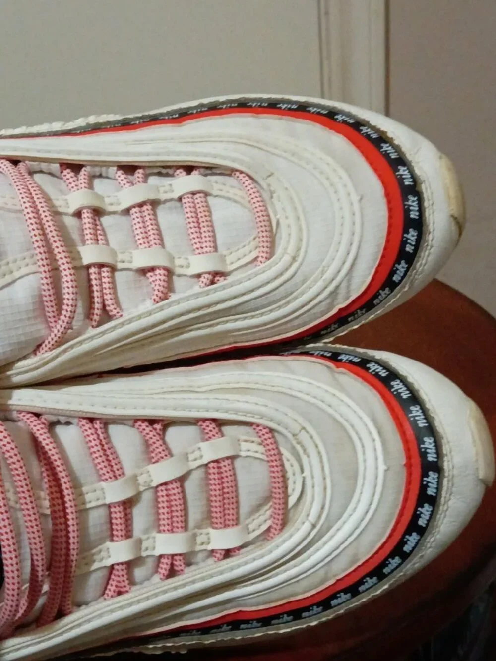 Nike Air Max 97 Script Swoosh Pack Red White CQ4817-100 GS Youth Size 5Y